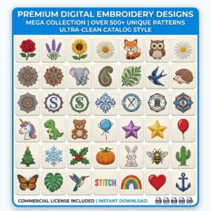 Embroidery Design Bundle Vol. 1
